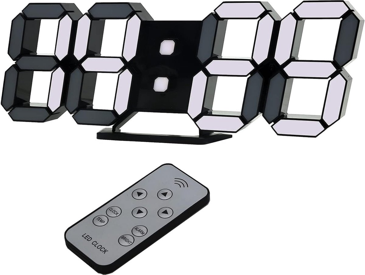 3D Digitale Wekker voor Slaapkamers, LED-bureau USB