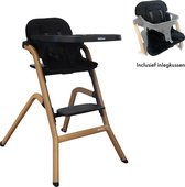 Deryan Curve Luxe Kinderstoel – Meegroei Kinderstoel – Inclusief Inlegkussen - Zwart