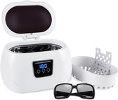 Uten Ultrasoon Reiniger - 600 ml - Reinigingsapparaat voor Sieraden - 43.000Hz - 5 Tijdsmodi - Voor Bril, Sieraden, Horloges, Kunstgebitten & Ringen - Wit