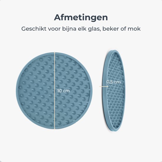 Castagnola Dessous de verre en Siliconen avec support - Sous-verres de verre pour Sous-verres - Design de sous- Sous-verres - Ensemble de sous- Verres - Sous-verres de verre - Siliconen de haute qualité - Set de 14 - Vert