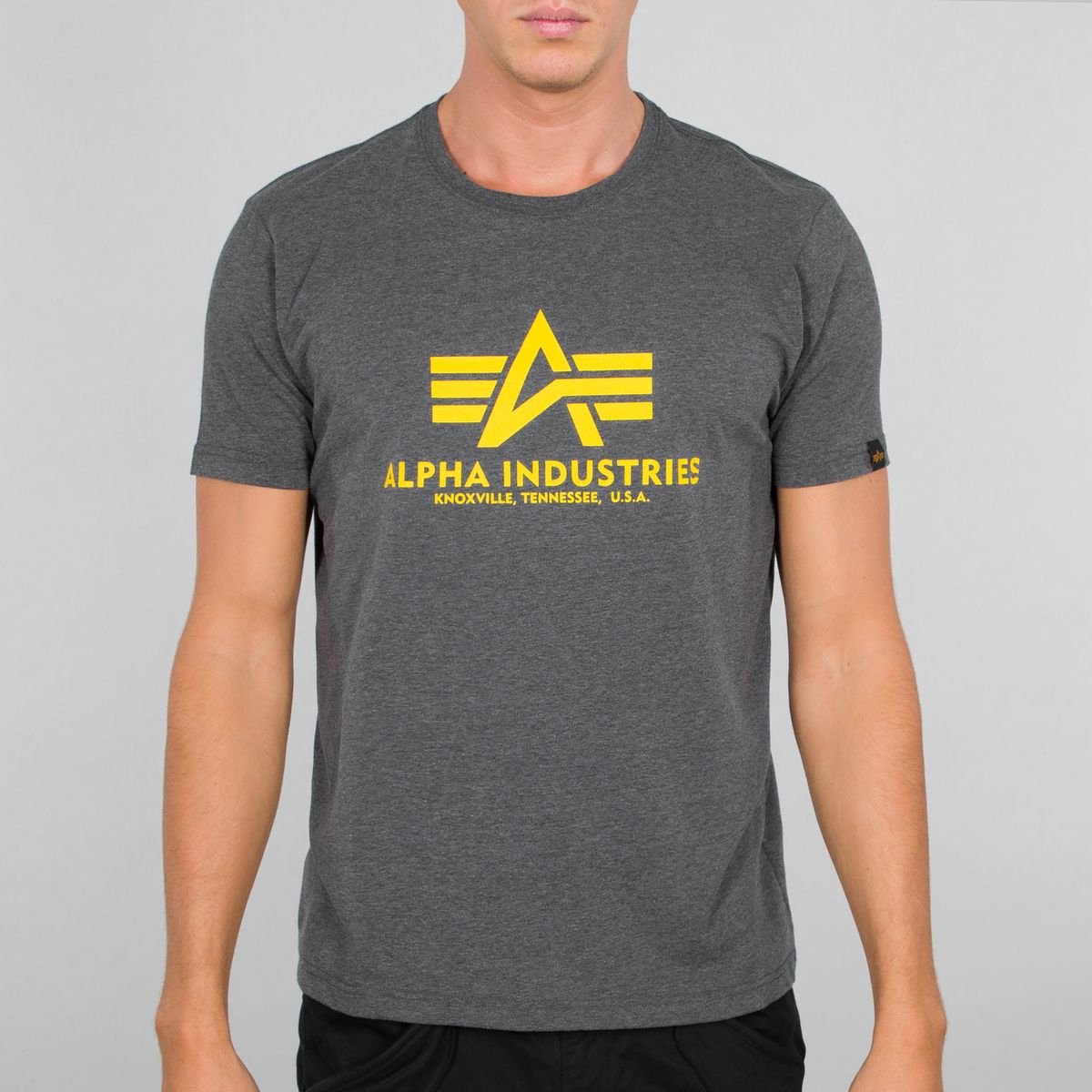 Alpha Industries Basic T-Shirt Charcoal Heather-M