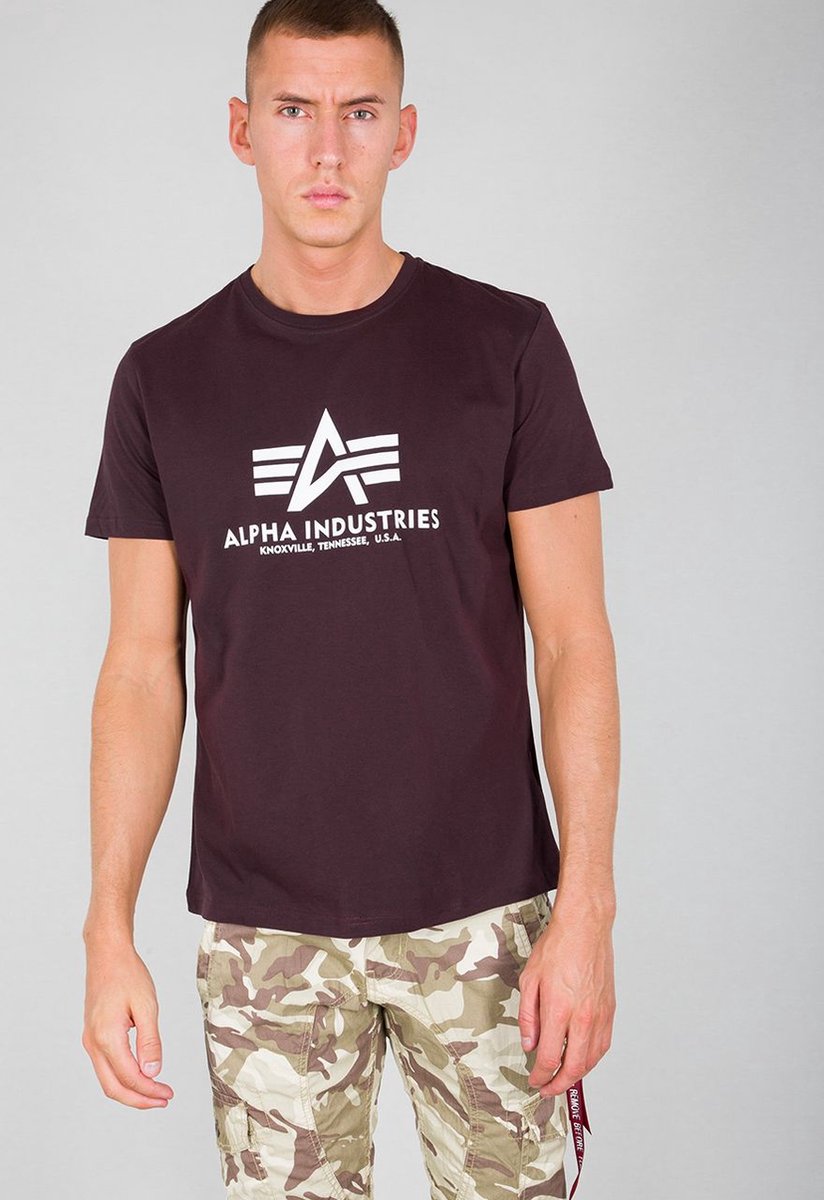 Alpha Industries Basic T-Shirt Deep Maroon-M