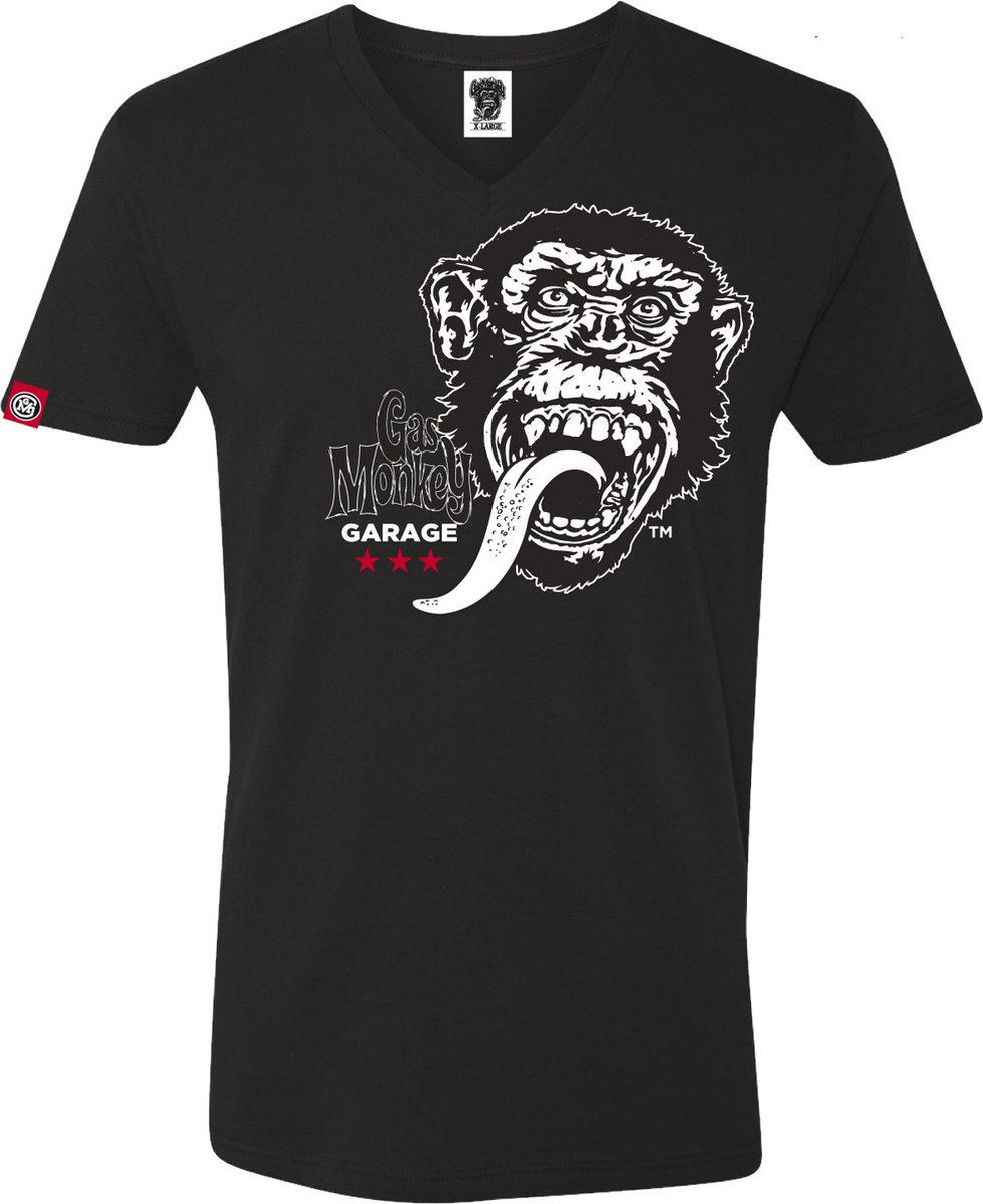 Gas Monkey Garage T-Shirt Big Monkey Stars Black-S