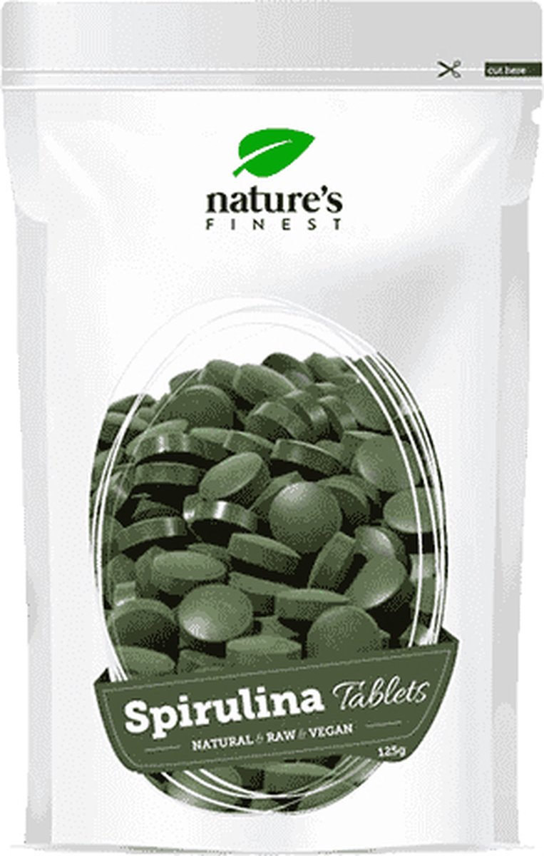 Goedkoopste Nature's Finest Spirulina Tabletten 250mg - 100 Biologisch - Rijk aan Eiwitten, IJzer en Vezels - Ondersteunt Vitaliteit, Vermindert Vermoeidheid, Helpt bij Gewichtsbeheersing - Vegan