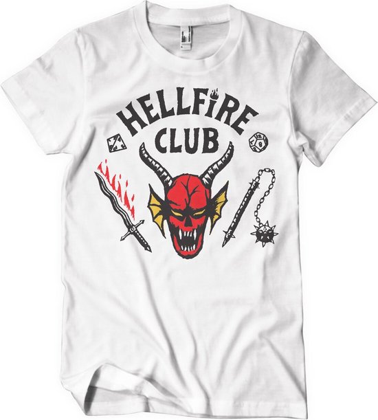 Stranger Things Hellfire Club T-Shirt White-M