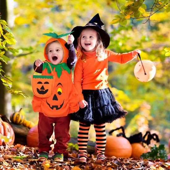 Costume d'Halloween pour enfants - joli costume de citrouille avec sac de  bonbons | bol