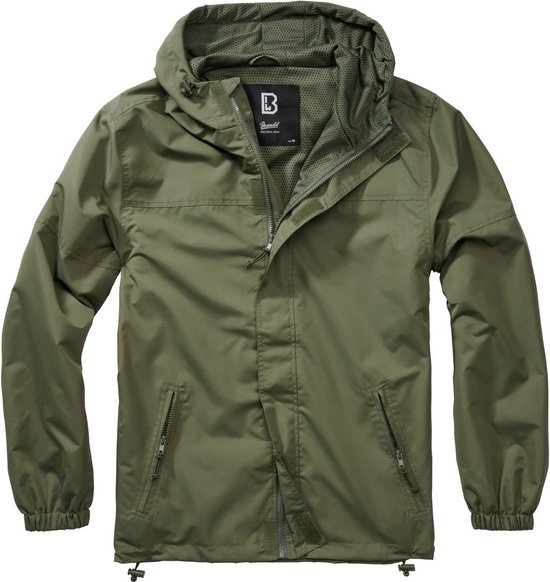 Brandit Herren Jacke Summer Windbreaker Frontzip Oliv-XL