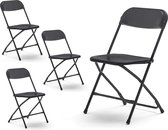 MaxxGarden Klapstoelen set - 4x Vouwstoel - Inklapbaar - 3 kg - Zwart