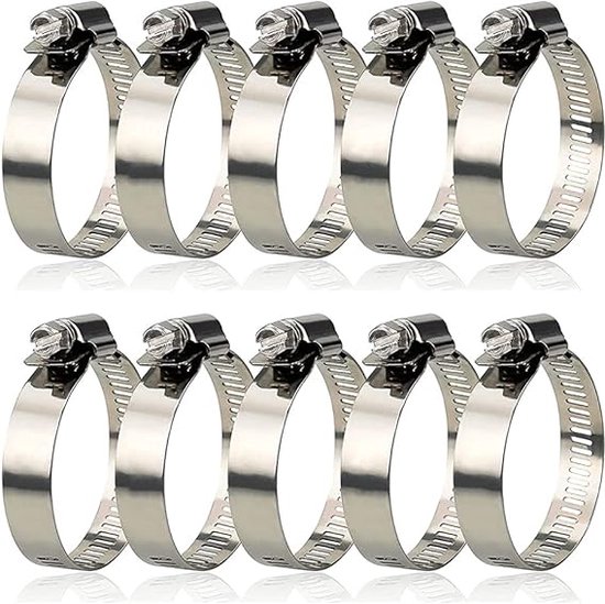 Lot De 5 Colliers De Serrage Inox Poppstar – Diamètre 110-130 Mm, Largeur 9 Mm – Acier Inoxydable, DIN 3017