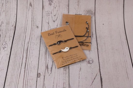 Bixorp Friends - Joli bracelet d'amitié avec symboles Yin Yang - Joli bracelets d'amitié pour deux BFF
