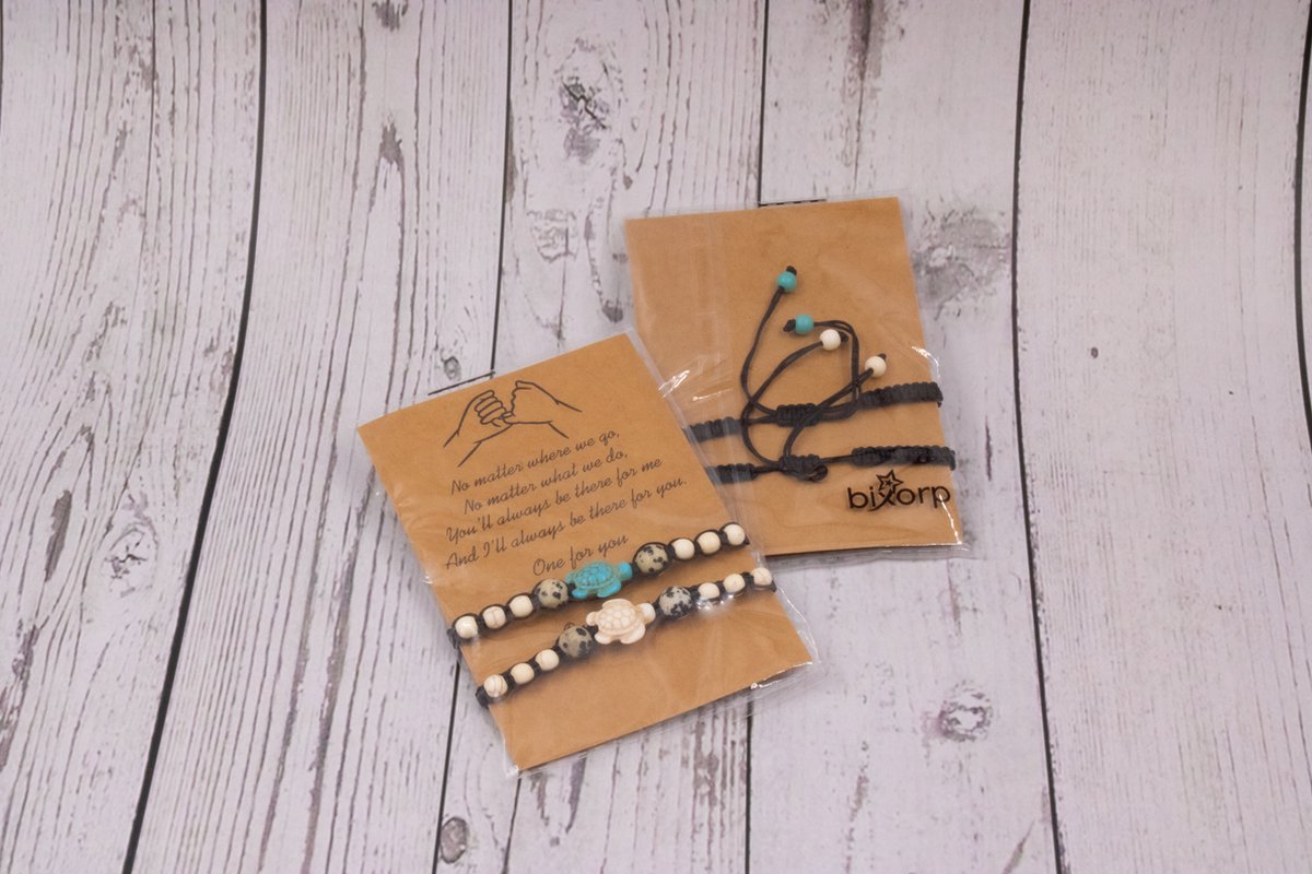 WILLBOND 2 stuks armband cadeau op afstand om vriendschap met de hand te beloven voor beste vrienden, koppels, geliefden, meisjes, verstelbare koordarmbanden met 1 wenskaart, Metaal