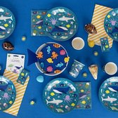 Papieren servetten Oceaan (20st) - 3 laags - 33 x 33 centimeter - ocean - walvis - whale - kinderfeestje - themafeest