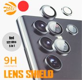 Protecteur lens d'appareil photo MG adapté au Samsung Galaxy S22 Ultra - Rouge