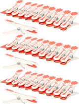 Pinces à linge Concorde - 30x - rouge - plastique - 8 cm