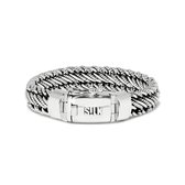 SILK Jewellery - Zilveren Armband - Weave - 734.22 - Maat 22