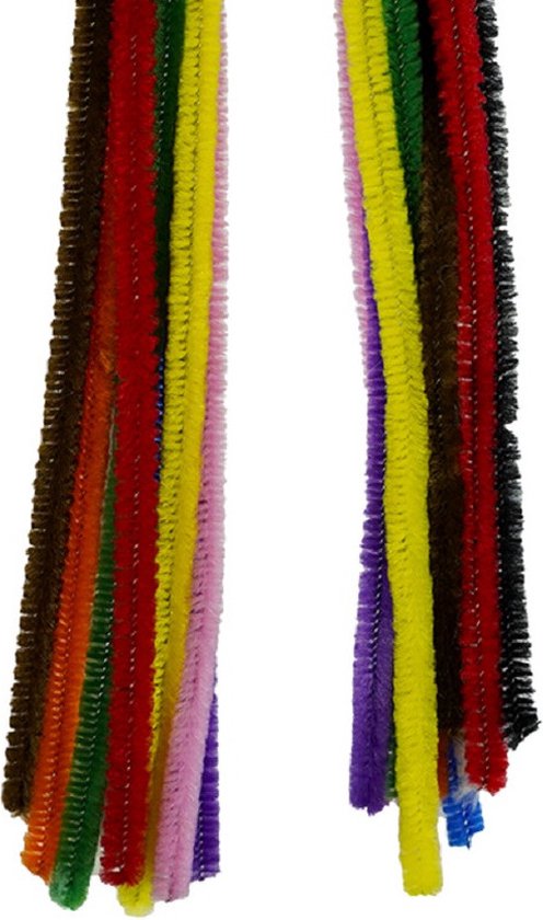 Fil chenille - 10x - couleurs arc-en-ciel - 8 mm x 50 cm - matériel de  loisirs/artisanat