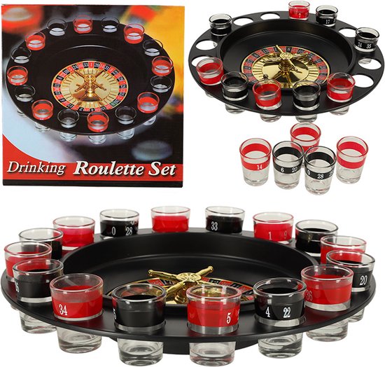 Playos® Roulette Drinking Game 18+ Inclusief Schotglazen