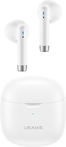 Usams IA04 - Draadloze in-ear oordopjes - earbuds - Bluetooth 5.0 - USB-C - Mini TWS draadloze koptelefoon met oplaadcase - Wit