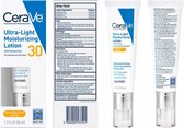 CeraVe hydraterende crème with SPF 30 Licht-Gewicht - Zonnebrandcrème - Gezichtscrème