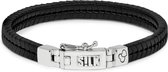 SILK Jewellery - Zilveren Armband - Chevron - 275BLK.22 - Maat 22,0