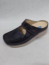 WOLKY 6227 / Roll-Slipper / slippers met klittenband / zwart / maat 36