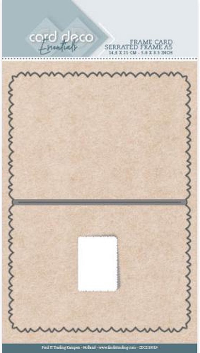 Card Deco Essentials Cutting Dies: Frame Card Serrated Edge A5
