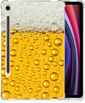 TPU Back Cover Geschikt voor Samsung Galaxy Tab S9 Hoes Bier met doorzichte zijkanten