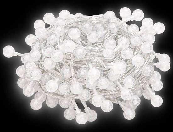Guirlande lumineuse solaire 200 LED blanc froid 20 mètres et 8 jeux de  lumière - RETIF