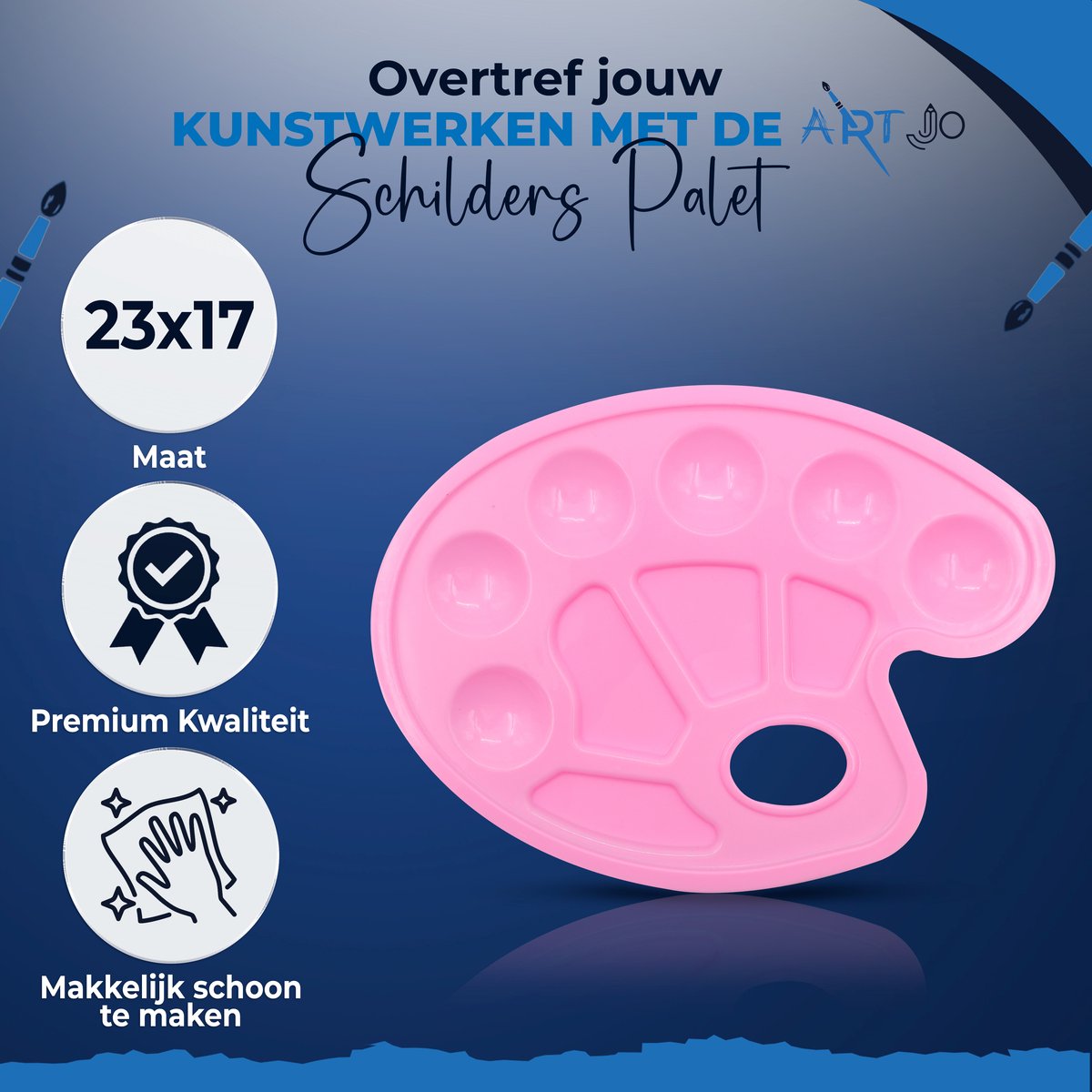 Palet, paletmes, schildersezel en schildersstok - gratis workshop