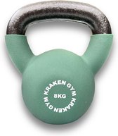 KRAKEN Kettlebell 8 KG | Gewichten Perfect voor KB Swing en Krachttraining Thuis | Premium Kettlebells voor Sportschool en Home Gym Fitness | Perfecte Balans & Grip | Groen - Zwart