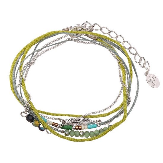 Jomide Armband Basic & Beads - Groen