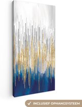 Canvas - Olieverf - Abstract - Schilderij - Kunst - 20x40 cm - Interieur - Woondecoratie