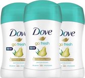 Dove Go Fresh Pear & Aloe Vera Deodorant Vrouw - Anti Transpirant Deo Stick - 0% Alcohol - 48 Uur Zweetbescherming - Deodorant Vrouw - 3 x 40g