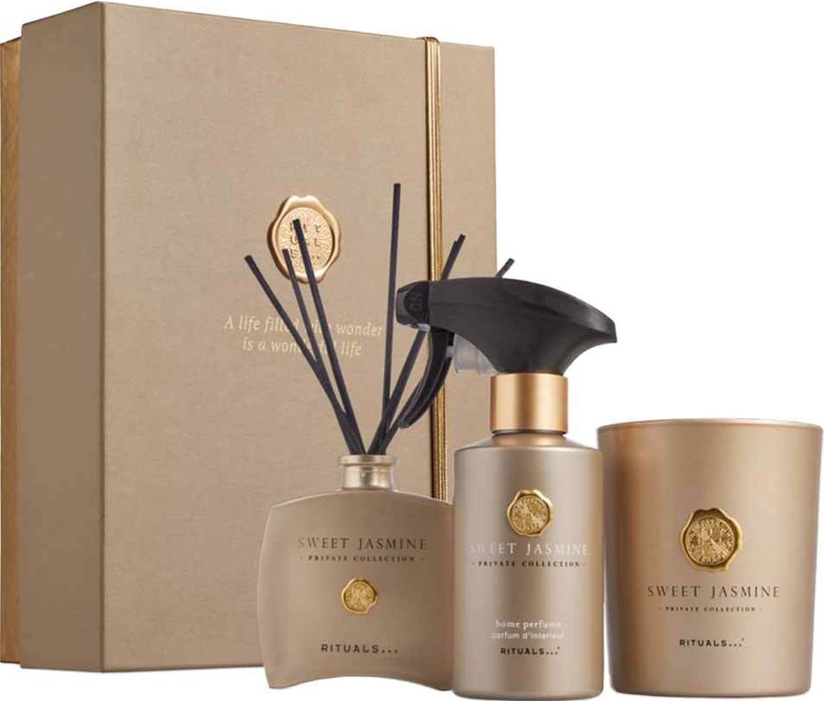 RITUALS Private Collection - Sweet Jasmine Gift Set - Geurkaars, Mini Geurstokjes Home Parfum