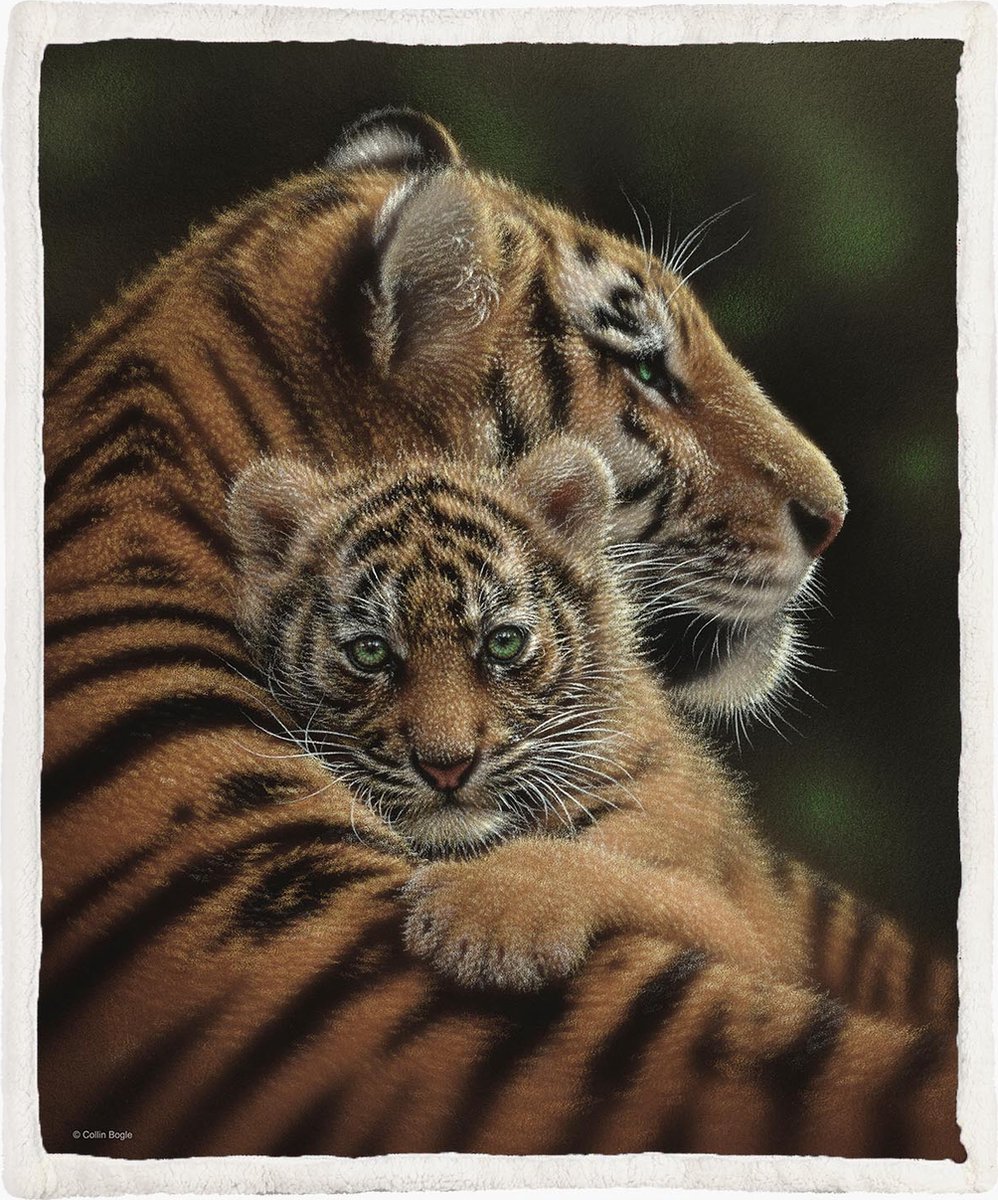 The Coloured House Tijger Fleece Deken 150*200cm Cherished Tiger Multicolor