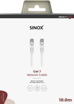SINOX MEDIA PRO - S-FTP aansluitkabel CAT7 - 10 mtr. wit
