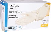 Hygonorm - Nitrile wegwerp handschoenen - Wit - 250 stuks - maat S