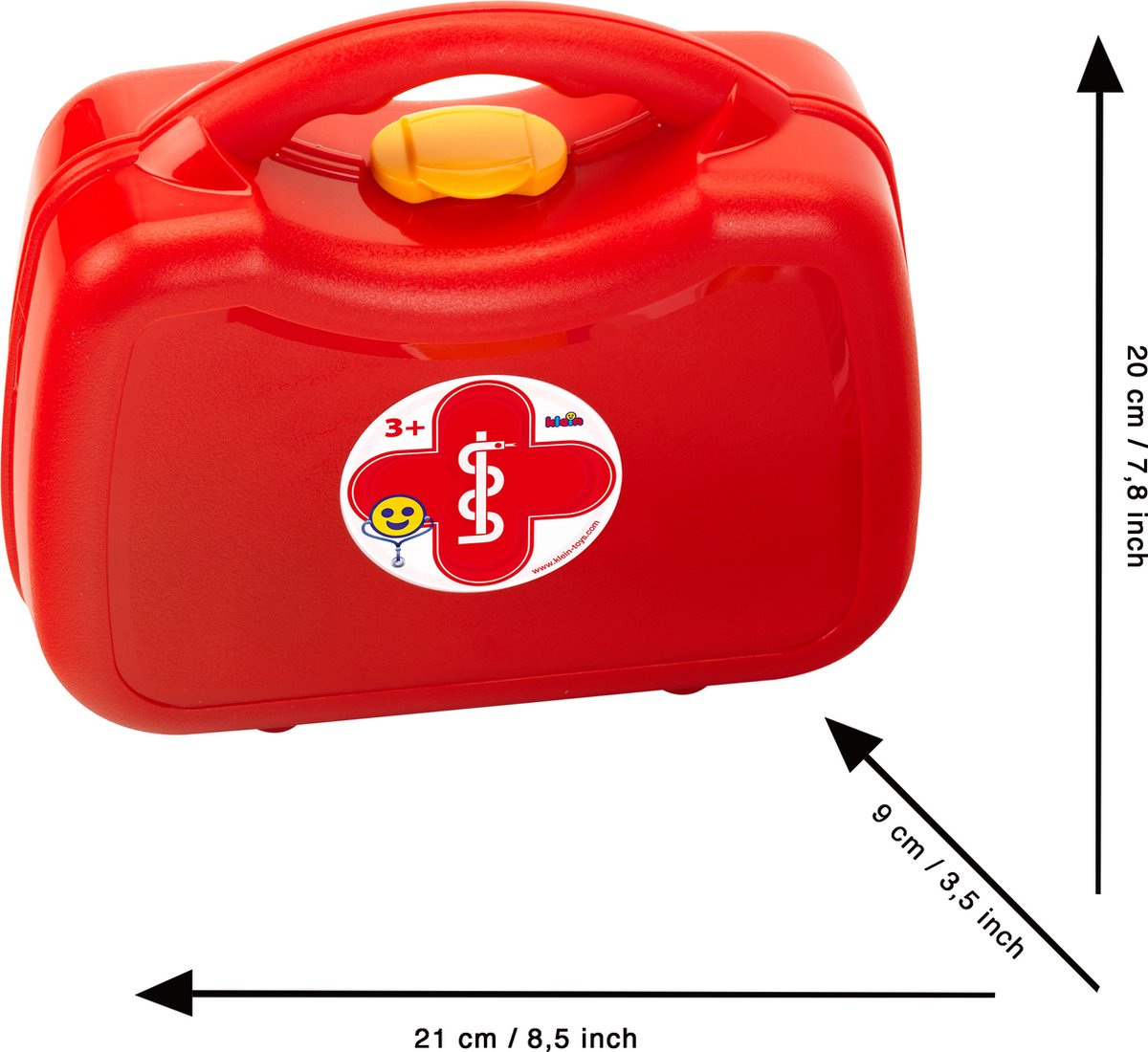 Klein Toys dokterskoffer - incl. speelgoedinstrumenten - 21,5x8,5x20 cm - rood — afbeelding 3