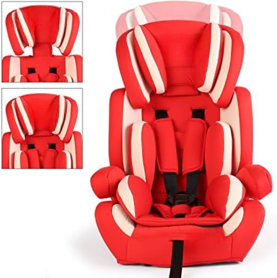 Kinderstoel Auto- Kinderzitje Auto- Zitverhoger Auto- Kinderzitje Stoelverhoger - Rood/Wit van Kinder — afbeelding 5