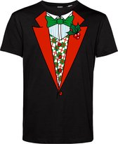 T-shirt kind Kerst Smoking | Foute Kersttrui Dames Heren | Kerstcadeau | Kerstpakket | Zwart | maat 140