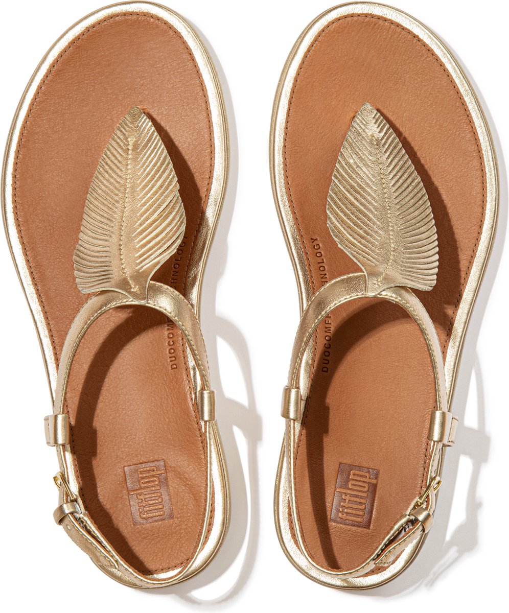 Fitflop™ Vrouwen 80007409 / Damesschoenen Tia Feather Sand - Goud - Maat 41  | bol