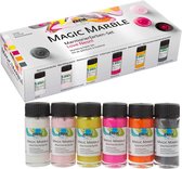 KREUL Magic Marble Effect - Verf set - 6 neon kleuren - marmerverf