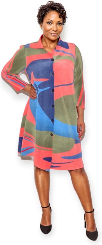 Kleding Tuniek Jurk Dames Dames Plus Size Marine Blauwe Tuniek