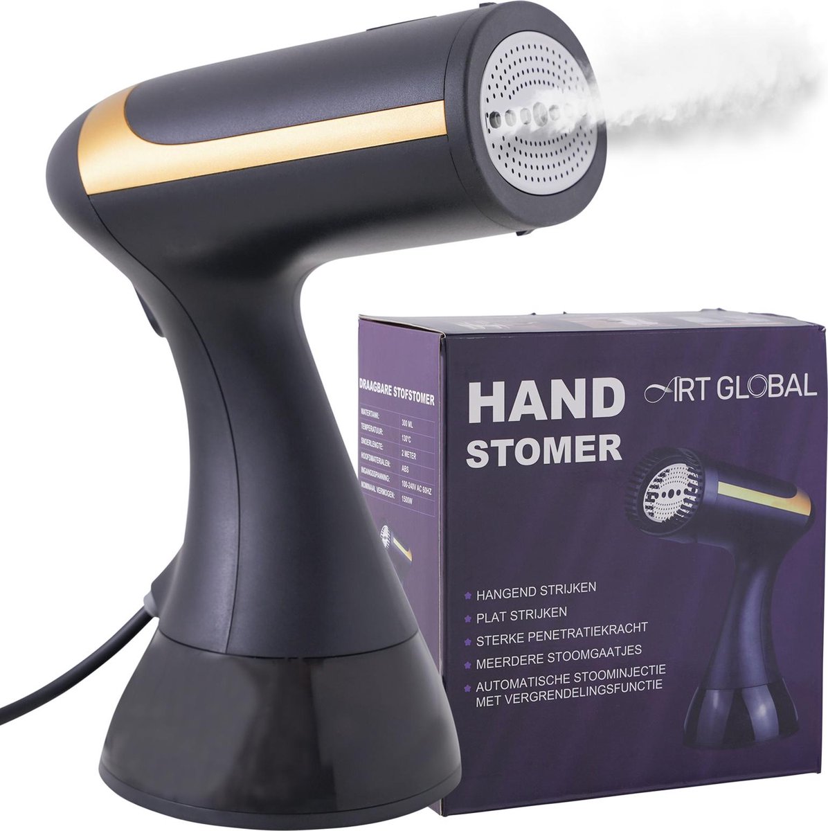 Stoomstrijkijzer, 1800 W, 350 ml, stoomstomer, 30 g/min Pro stoomstomer, rimpelverwijderaar voor kleding, stoomstrijkijzer, keramische anti- aanbakzool, opwarmstoomborstel voor kantoor, thuis, reizen