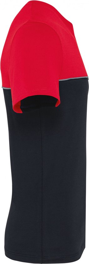 T-shirt Unisex XL WK. Designed To Work Ronde hals Korte mouw Black / Red 60% Katoen, 40% Polyester
