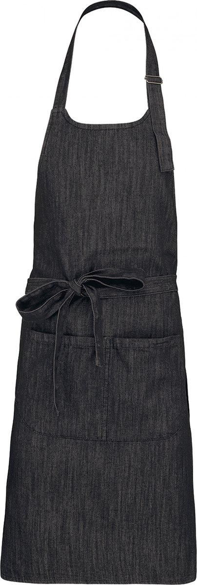Schort/Tuniek/Werkblouse Unisex One Size Kariban Black Denim 65% Katoen, 35% Polyester