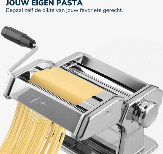 Kitchenz® Pastamachine - Pastamaker met Pasta Droogrek - Pasta Starterset - Pasta Roller voor: Ravioli , Spaghetti , Lasagne , etc. - Incl. Receptenboek van Kitchenz® — afbeelding 4