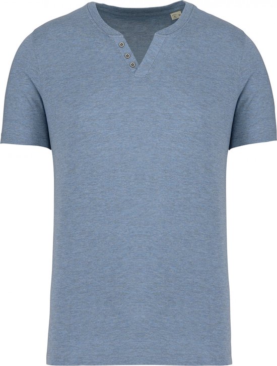El Búho NOCTURNO Pyjama T-Shirts Heren Korte Mouw Katoenen Breisel Effen T- Shirt Voor Heren, 100% Katoen, Blauw 7629, M