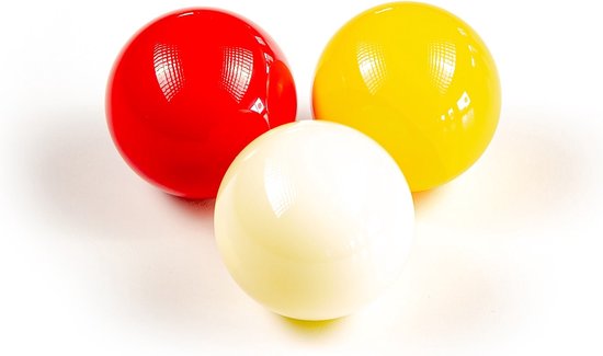 Rene Pierre Biljart ballen 57 mm geel rood wit