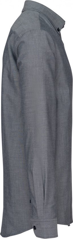 Overhemd Heren 5XL Kariban Lange mouw Oxford Shadow Navy 70% Katoen, 30% Polyester